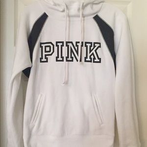 Victoria’s Secret PINK Funnel Neck Hoodie White S